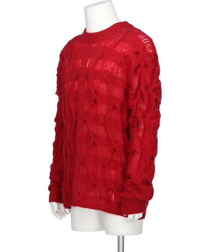 MOHAIR TEXTURED KNIT SWEATER