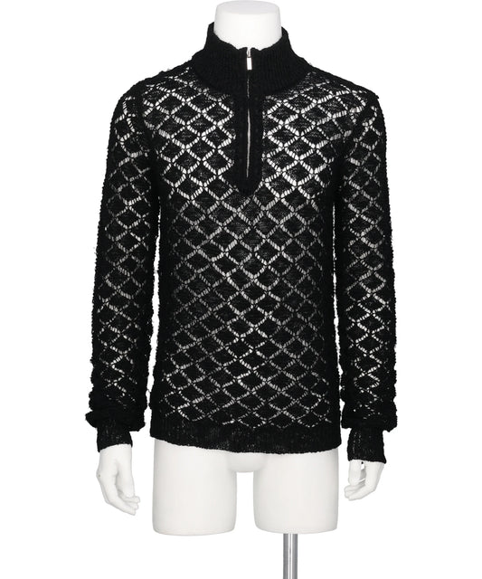 TAAKK(ターク) MULTI-COLORED HALF-ZIP KNIT