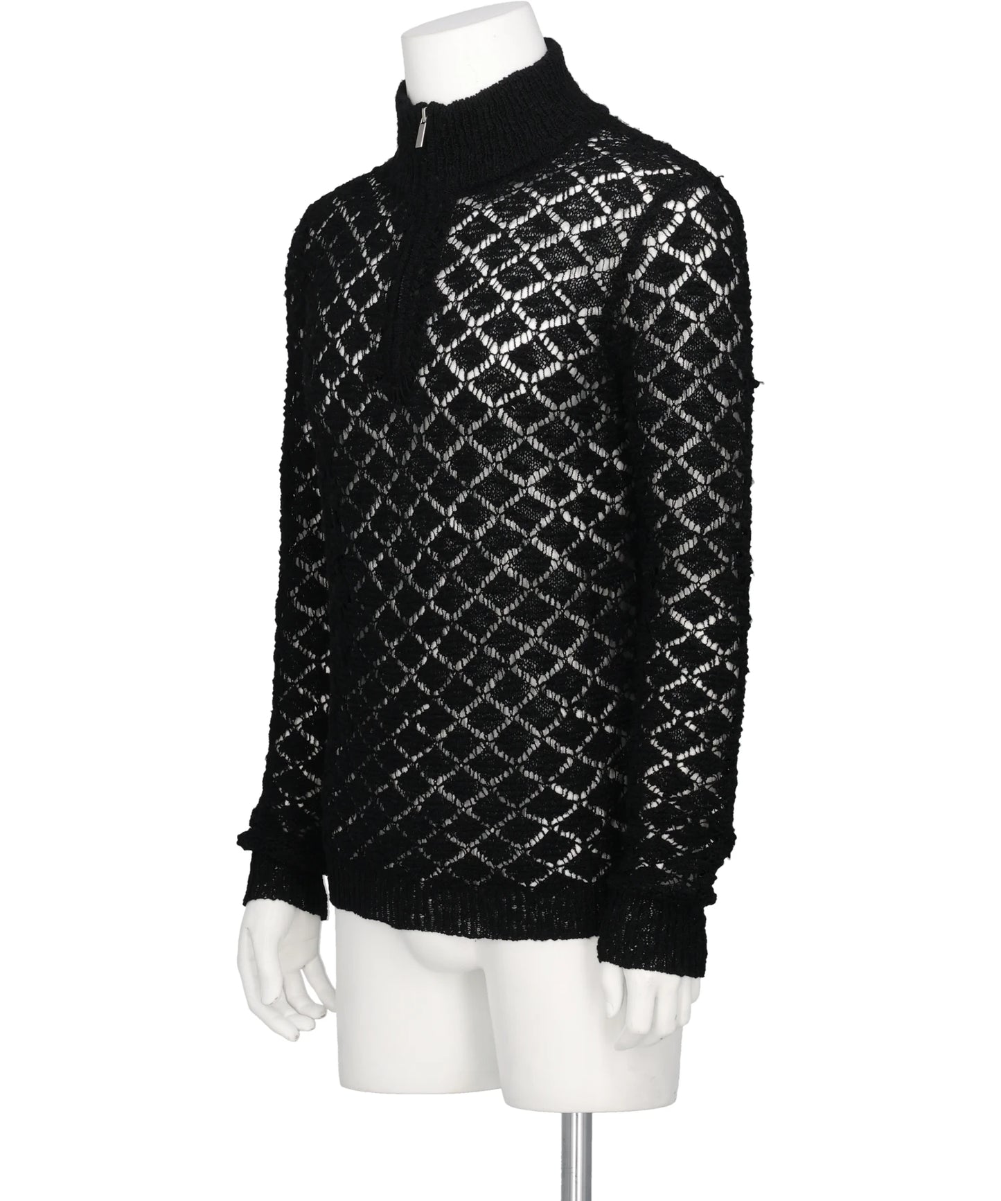 MULTI-COLORED HALF-ZIP KNIT