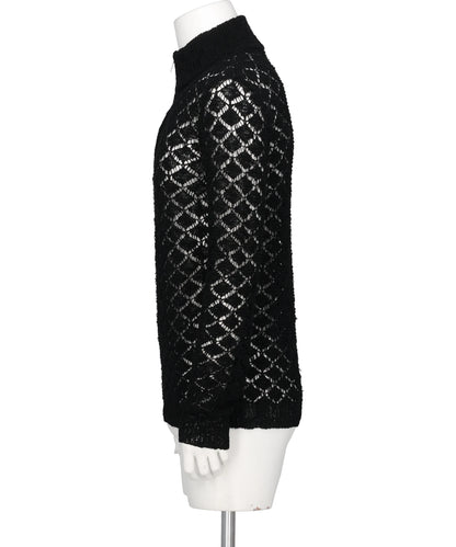 MULTI-COLORED HALF-ZIP KNIT