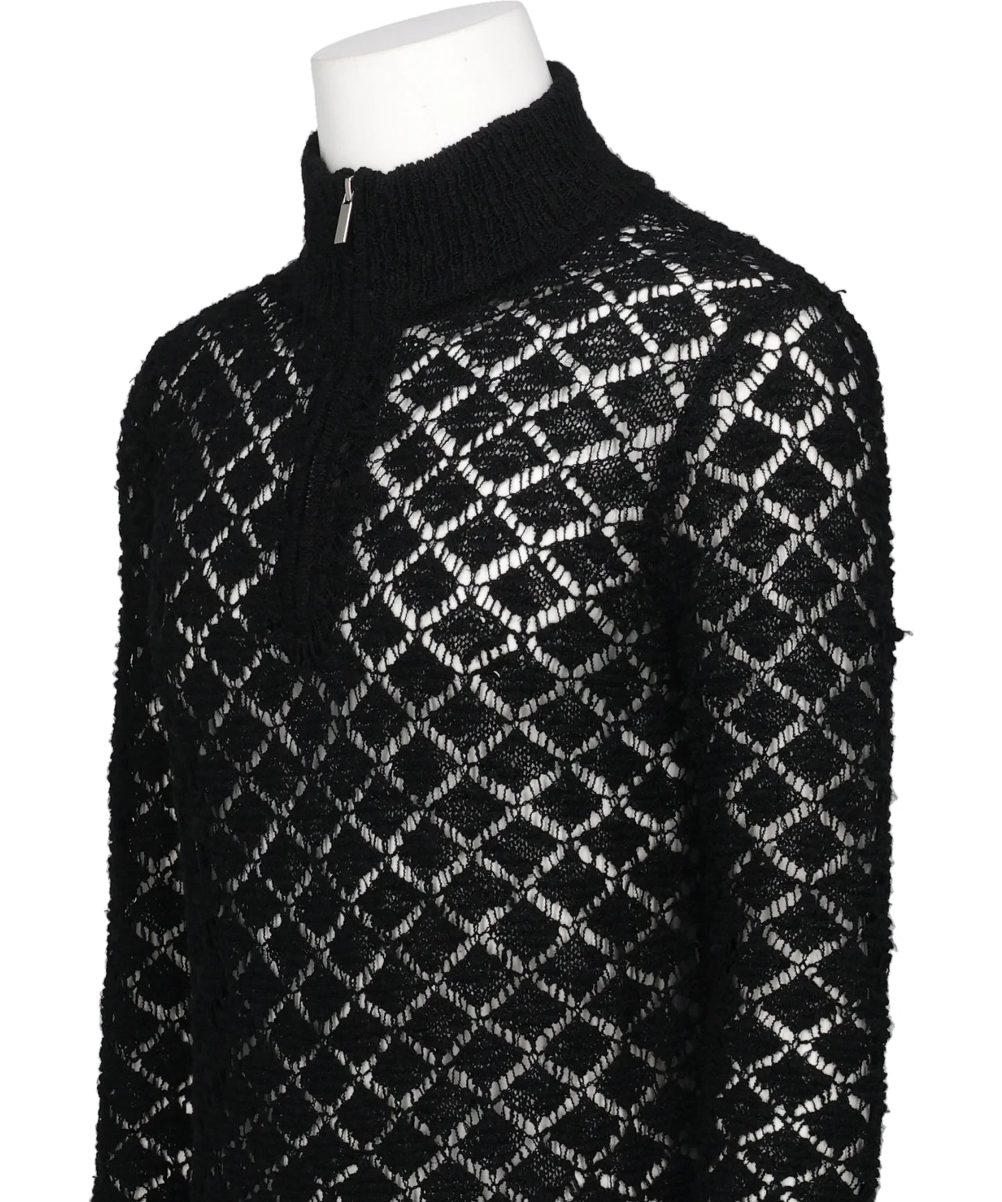 MULTI-COLORED HALF-ZIP KNIT