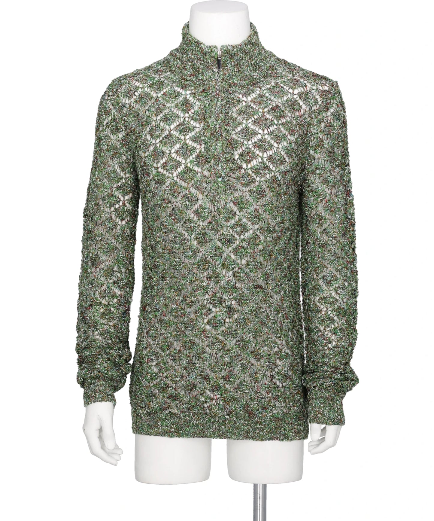 TAAKK(ターク) MULTI-COLORED HALF-ZIP KNIT