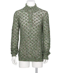 TAAKK(ターク) MULTI-COLORED HALF-ZIP KNIT
