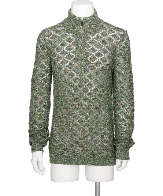 TAAKK(ターク) MULTI-COLORED HALF-ZIP KNIT
