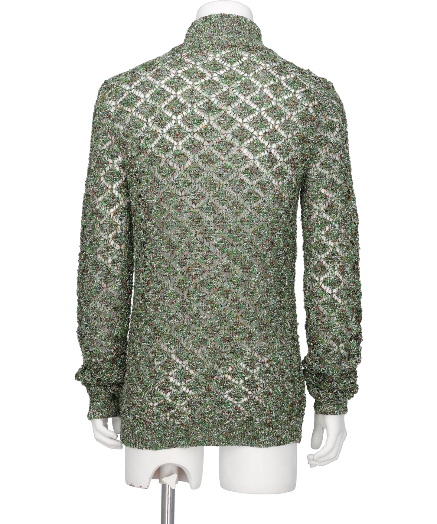 MULTI-COLORED HALF-ZIP KNIT