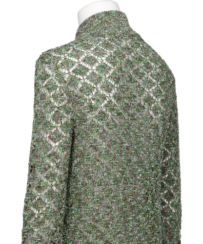 MULTI-COLORED HALF-ZIP KNIT