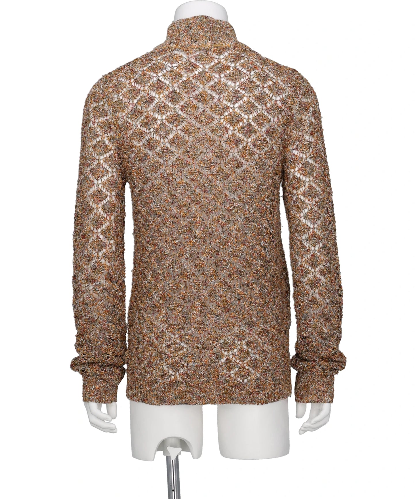 MULTI-COLORED HALF-ZIP KNIT