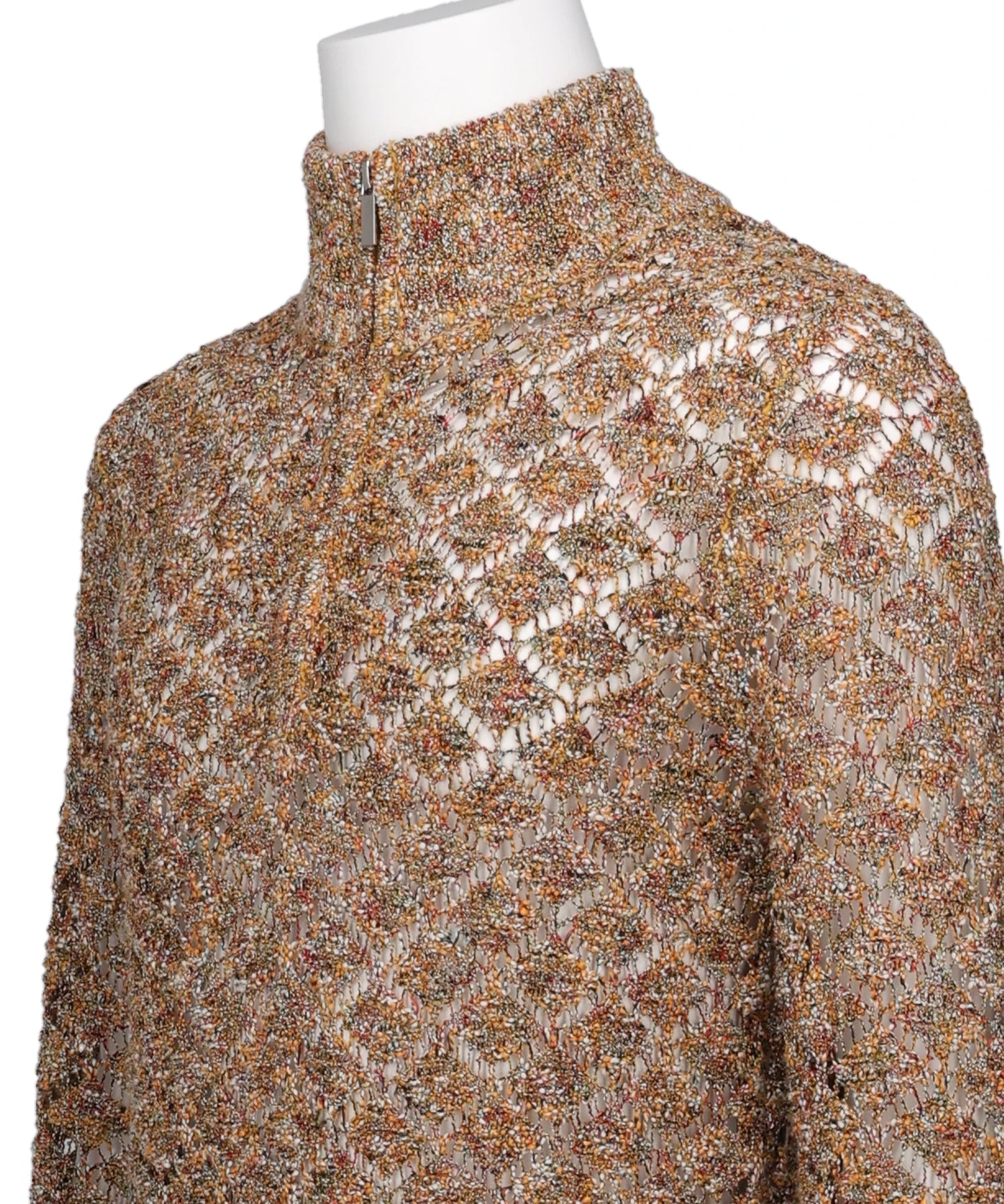 MULTI-COLORED HALF-ZIP KNIT
