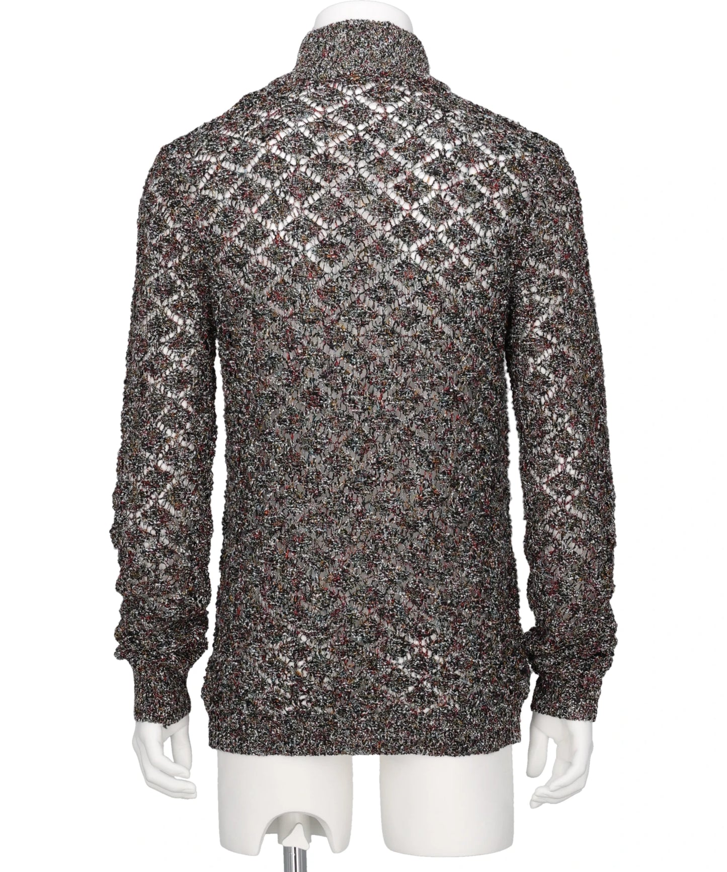 MULTI-COLORED HALF-ZIP KNIT