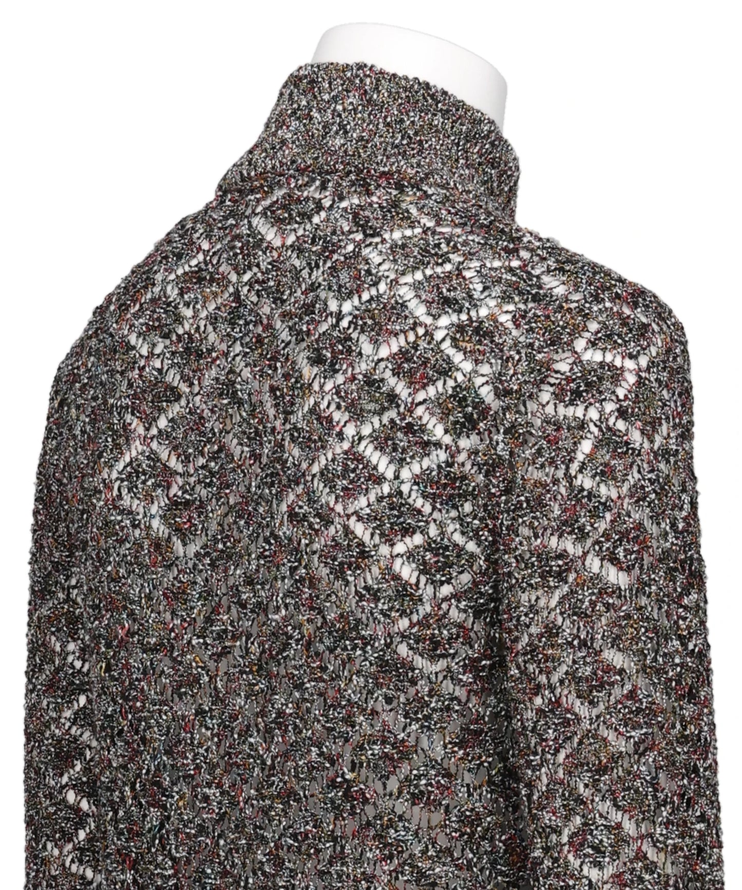MULTI-COLORED HALF-ZIP KNIT