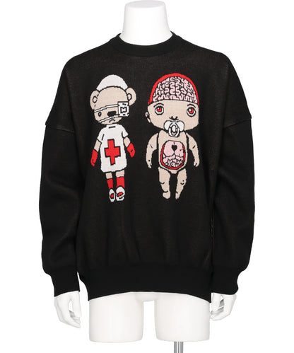 MEDICAL BRAID PULLOVER KNIT