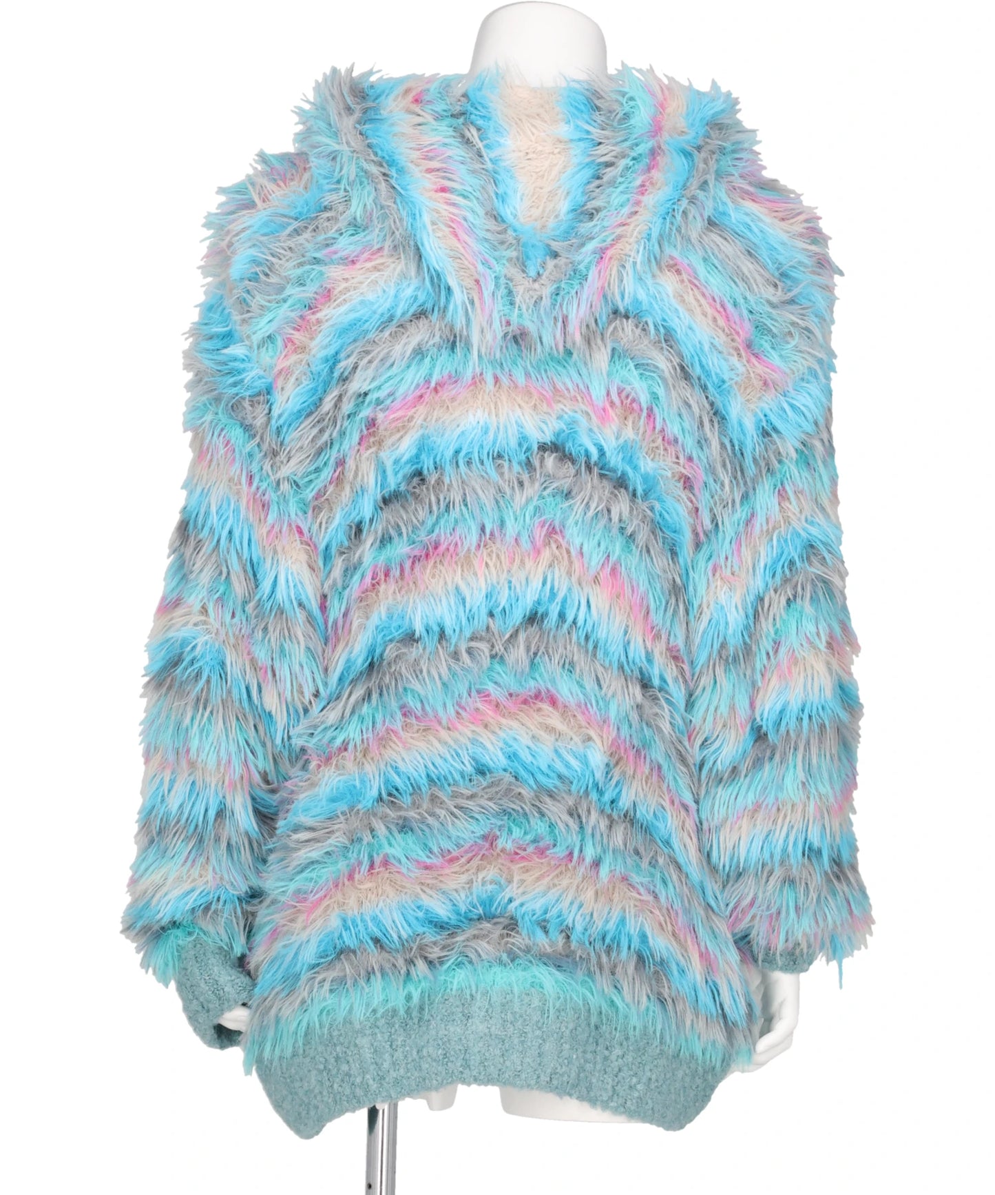 MULTI BORDER HOODIE KNIT