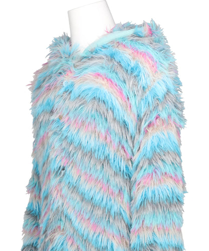 MULTI BORDER HOODIE KNIT