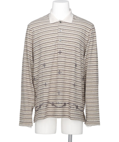 DAIRIKU（ダイリク）"CHARLES" STUDS BORDER POLO KNIT