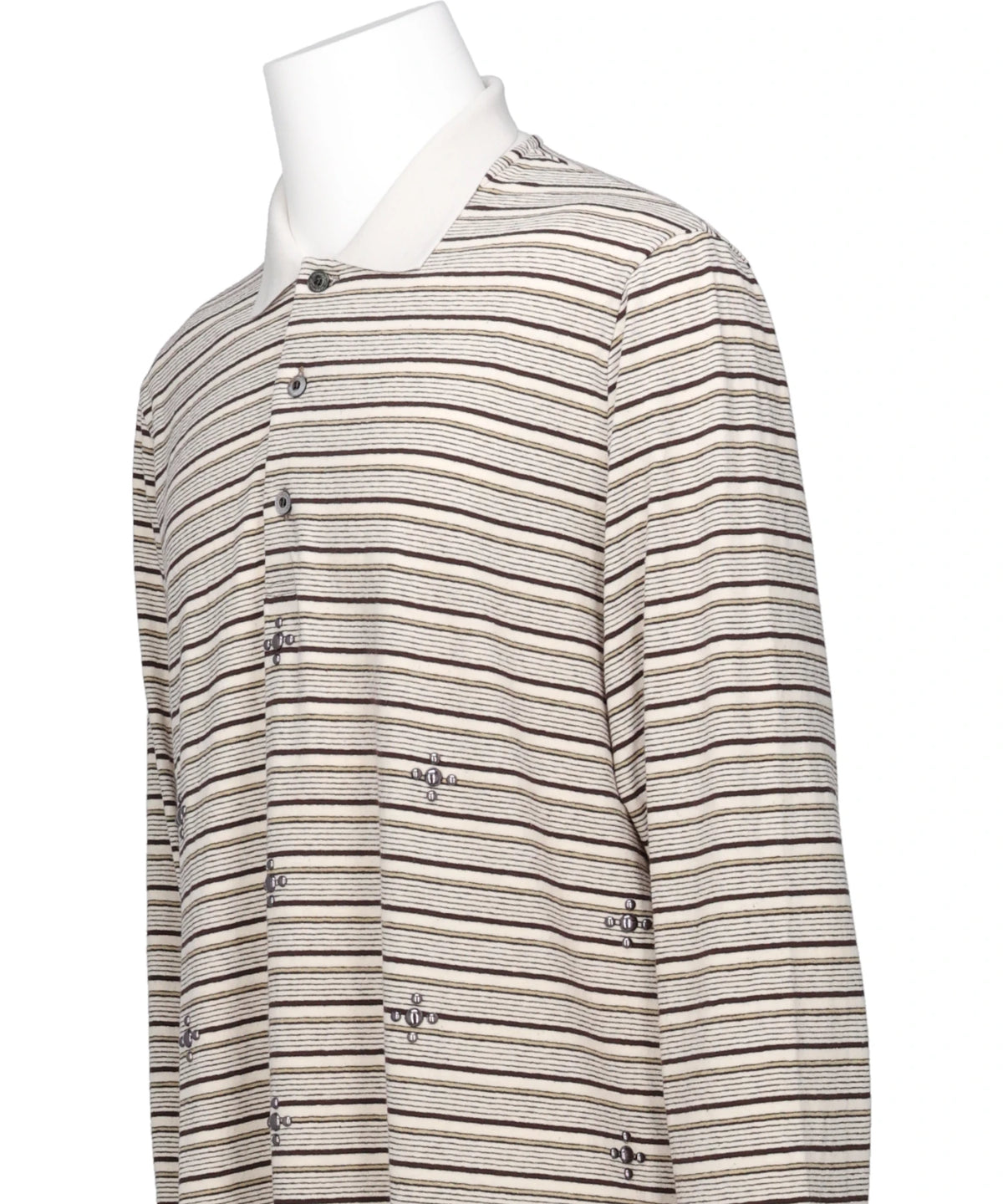 "CHARLES" STUDS BORDER POLO KNIT