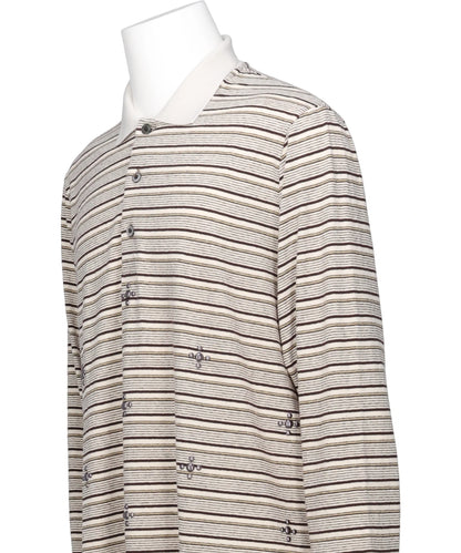 "CHARLES" STUDS BORDER POLO KNIT