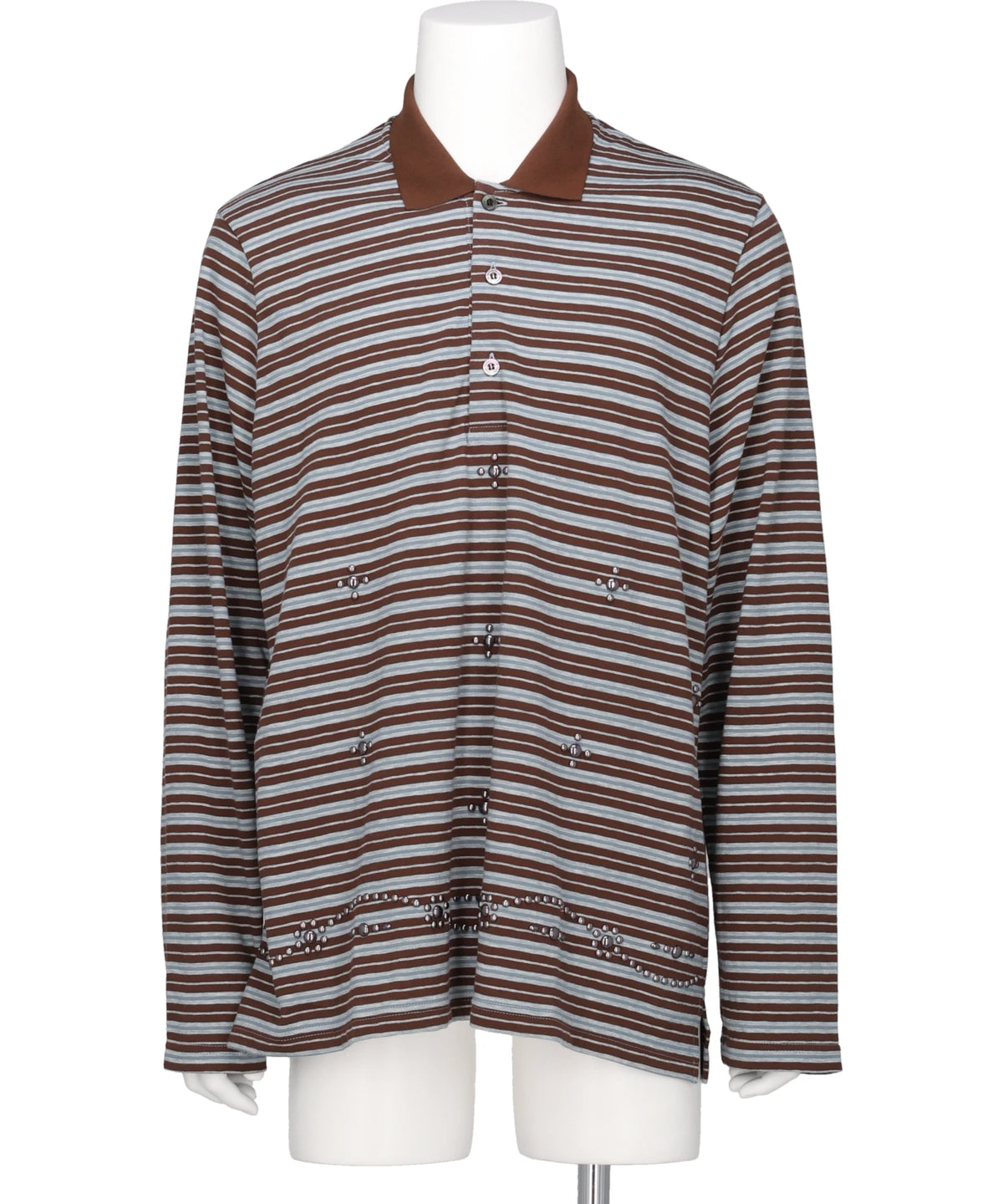 DAIRIKU（ダイリク）"CHARLES" STUDS BORDER POLO KNIT