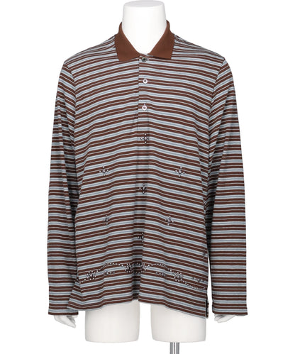 DAIRIKU（ダイリク）"CHARLES" STUDS BORDER POLO KNIT