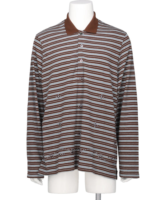 DAIRIKU（ダイリク）"CHARLES" STUDS BORDER POLO KNIT