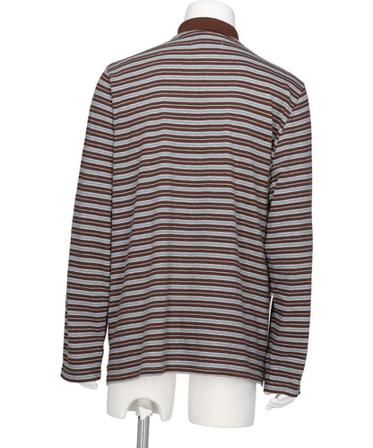 "CHARLES" STUDS BORDER POLO KNIT