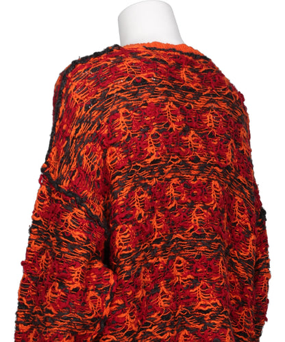 "ODD HOTEL'S CARPET" V-NECK PULLOVER KNIT