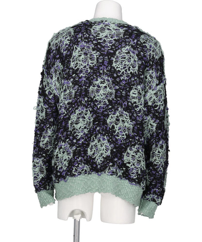 "ODD HOTEL'S CARPET" V-NECK PULLOVER KNIT