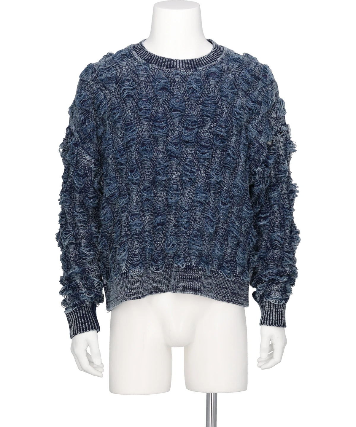 KAMIYA(カミヤ)REVERSE CABLE NEEDLE-OUT KNIT