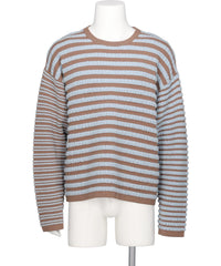 KAMIYA(カミヤ)HORIZONTAL MULTI-STRIPE BOUCLÉ KNIT