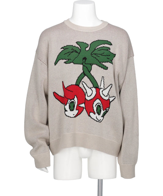 KAMIYA(カミヤ)"BAKENEKO"JACQUARD KNIT