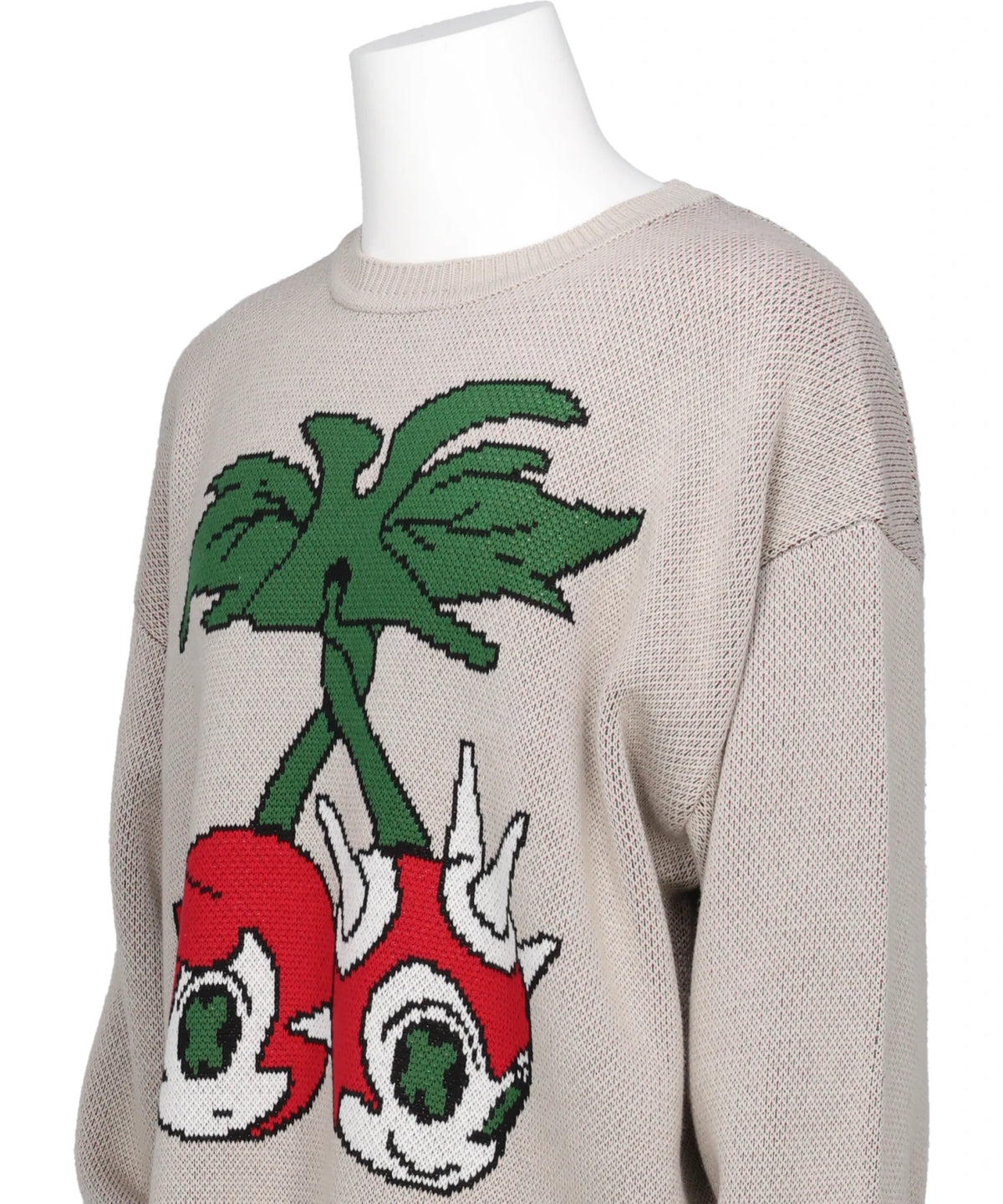 "BAKENEKO"JACQUARD KNIT