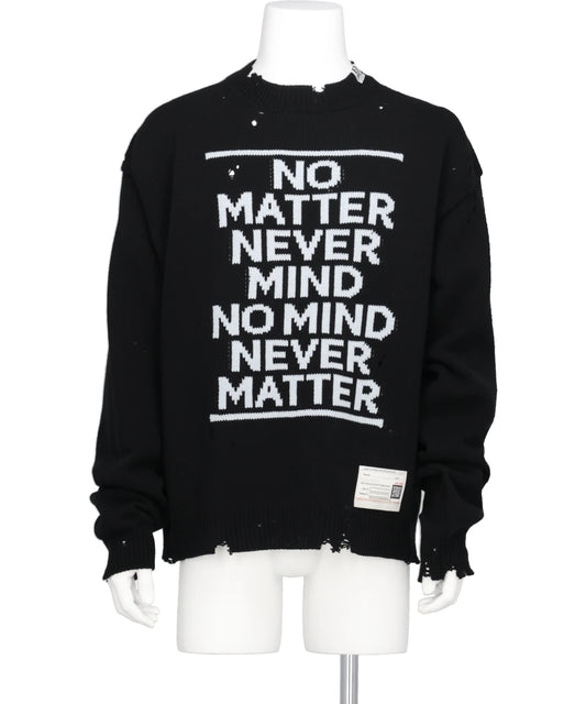 Maison MIHARA YASUHIRO(メゾンミハラヤスヒロ) 2026SS LETTERED KNIT PULLOVER A16SW511