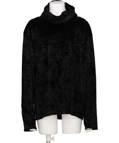 CRUSHED VELOUR TURTLE NECK TOP