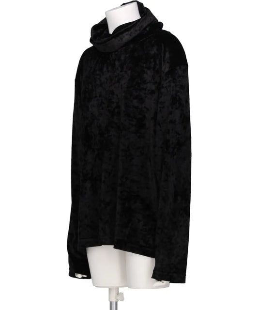 CRUSHED VELOUR TURTLE NECK TOP