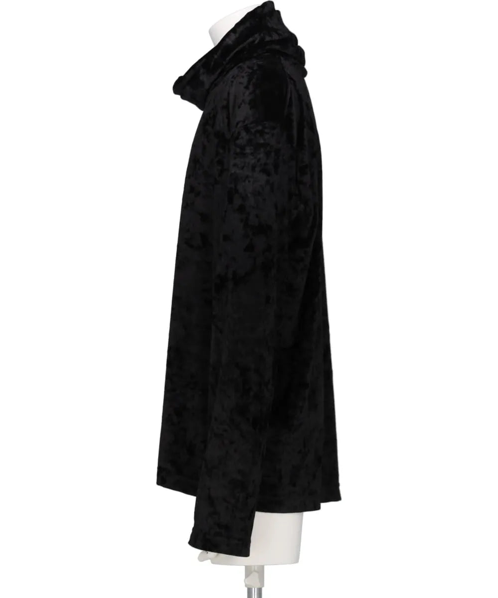 CRUSHED VELOUR TURTLE NECK TOP