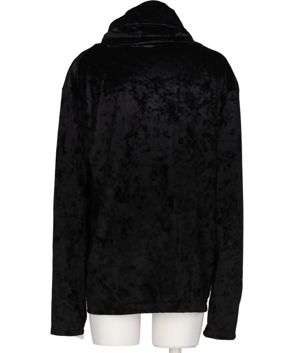 CRUSHED VELOUR TURTLE NECK TOP