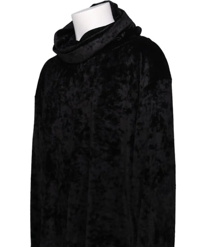 CRUSHED VELOUR TURTLE NECK TOP