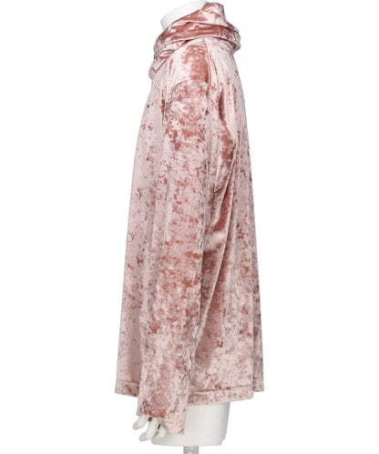 CRUSHED VELOUR TURTLE NECK TOP