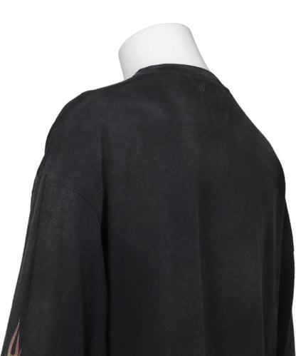 “SKULL FLAME”DISTRESSED L/S TEE