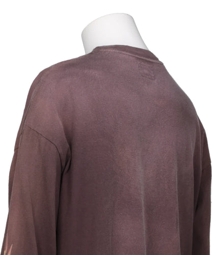 “SKULL FLAME”DISTRESSED L/S TEE