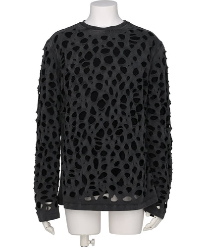 AVAVAV(アヴァヴァヴ) LONGSLEEVE T-SHIRT DISTRESSED BLACK