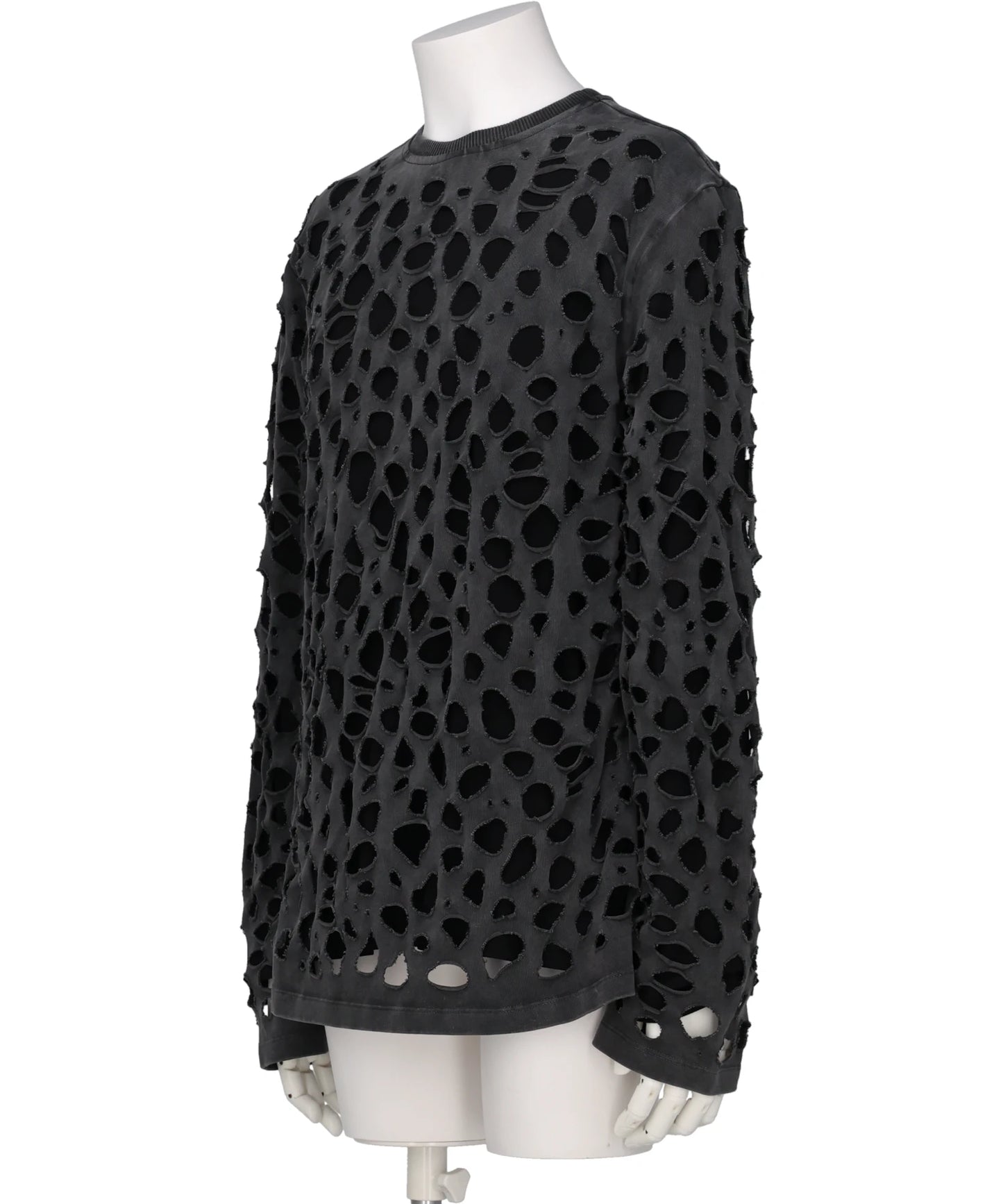 LONGSLEEVE T-SHIRT DISTRESSED BLACK