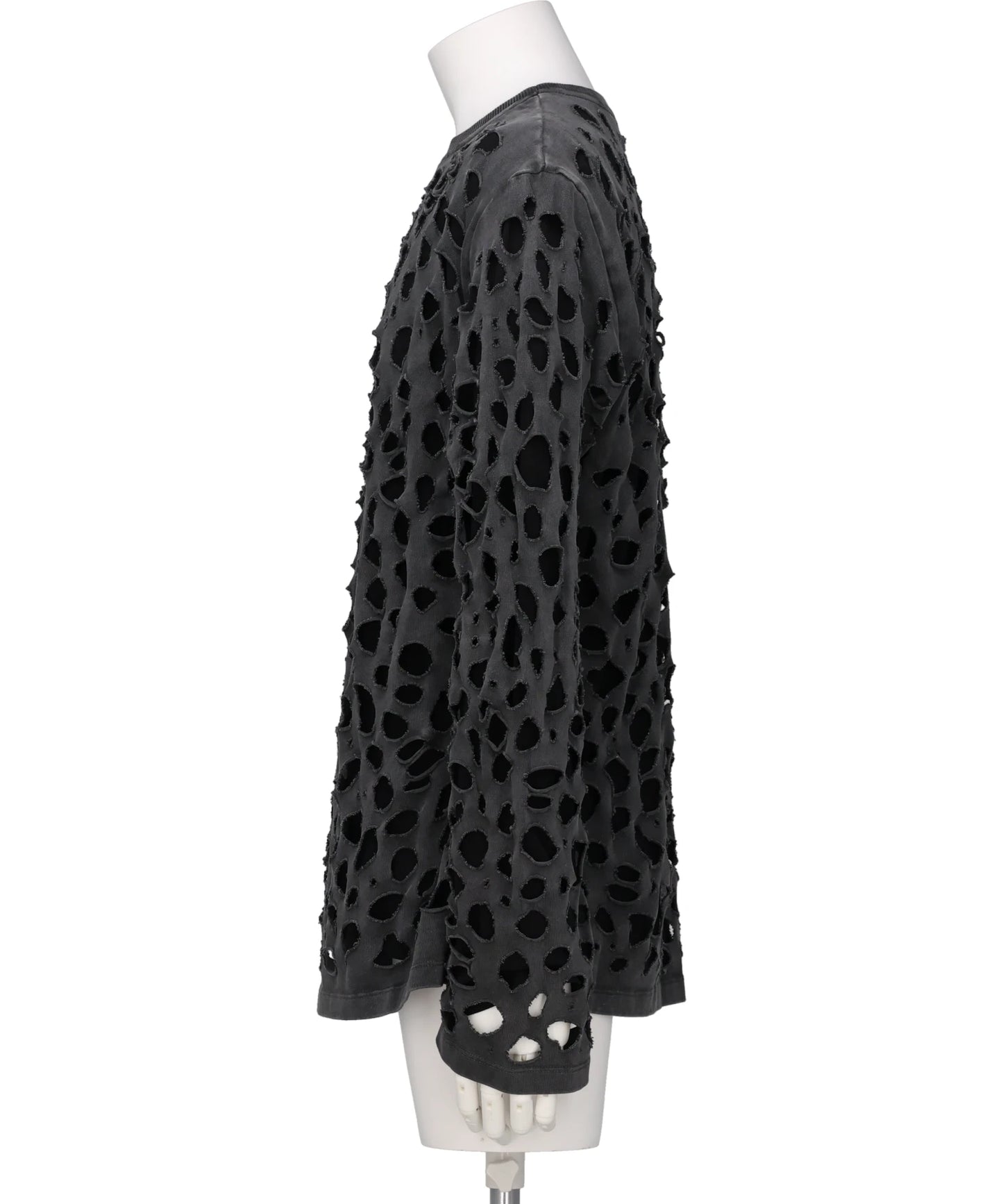 LONGSLEEVE T-SHIRT DISTRESSED BLACK