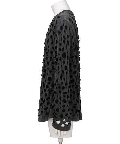 LONGSLEEVE T-SHIRT DISTRESSED BLACK