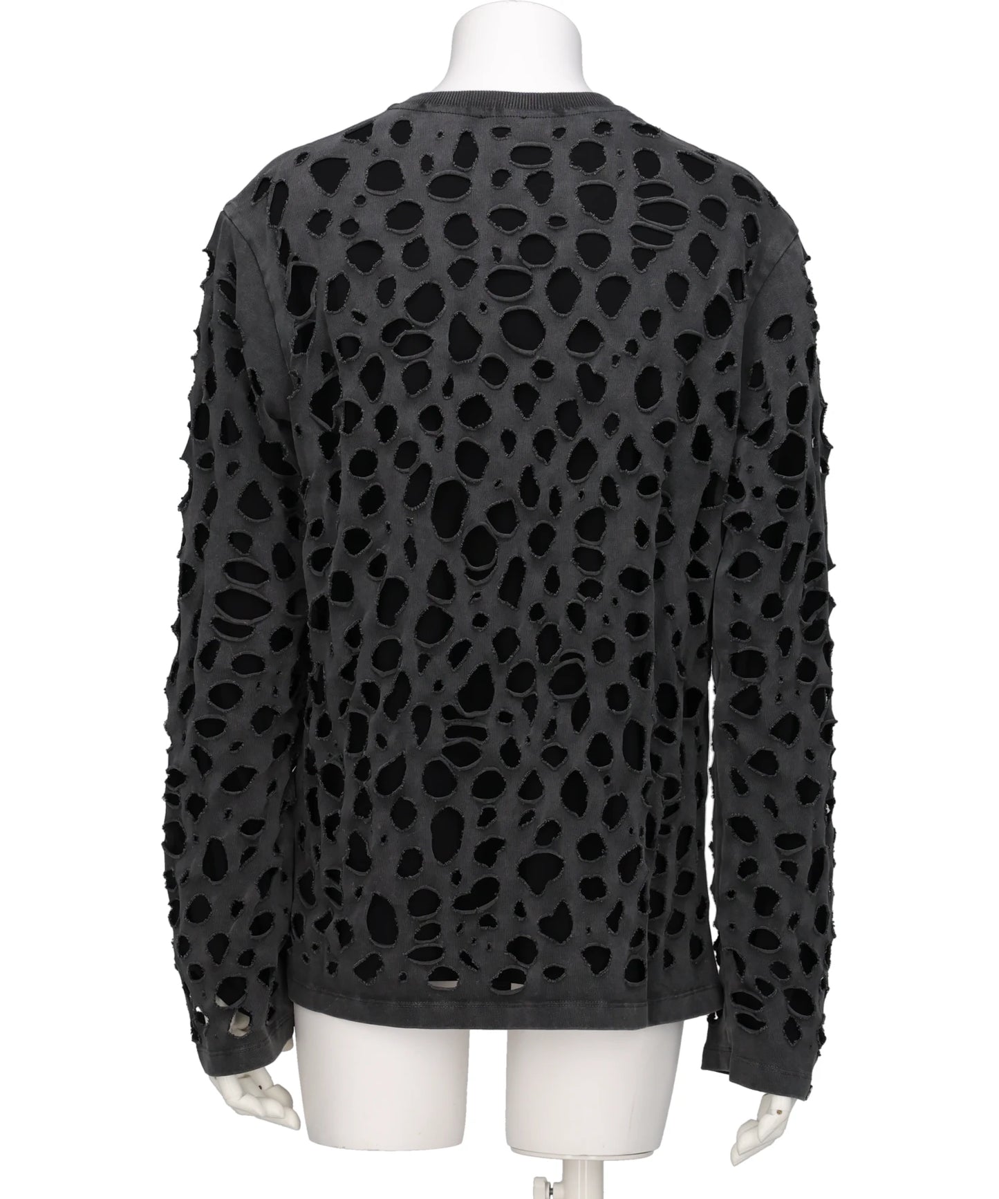 LONGSLEEVE T-SHIRT DISTRESSED BLACK