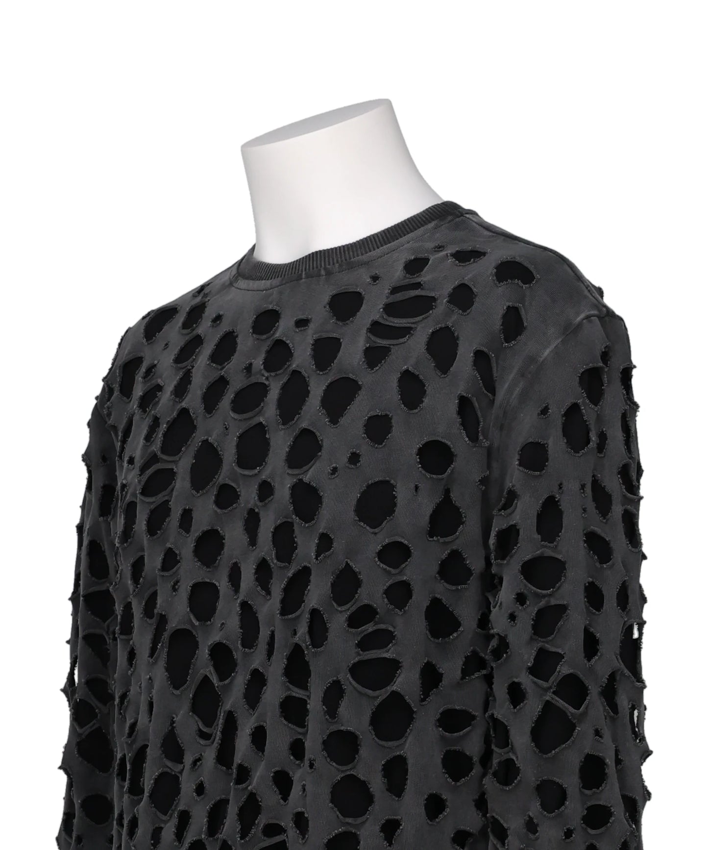 LONGSLEEVE T-SHIRT DISTRESSED BLACK