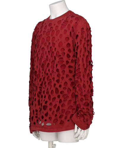 LONGSLEEVE T-SHIRT DISTRESSED BLACK