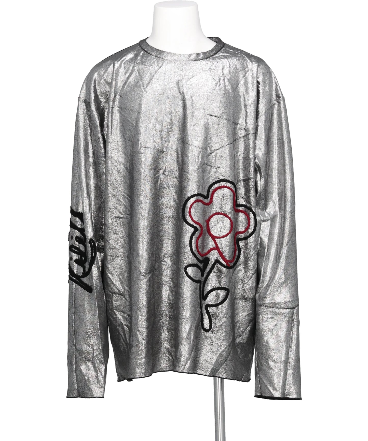 KIDILL(キディル) 2026SS FLOWER CORD EMBROIDERY VELOUR L/S TEE KL1080