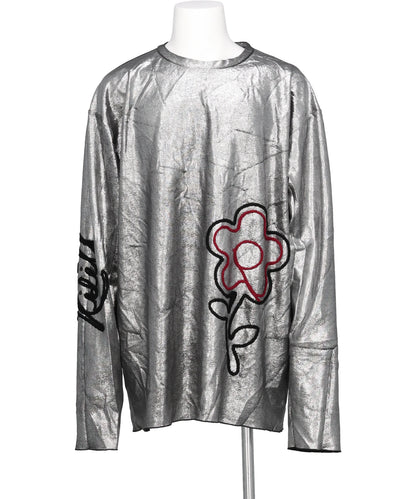 KIDILL(キディル) 2026SS FLOWER CORD EMBROIDERY VELOUR L/S TEE KL1080