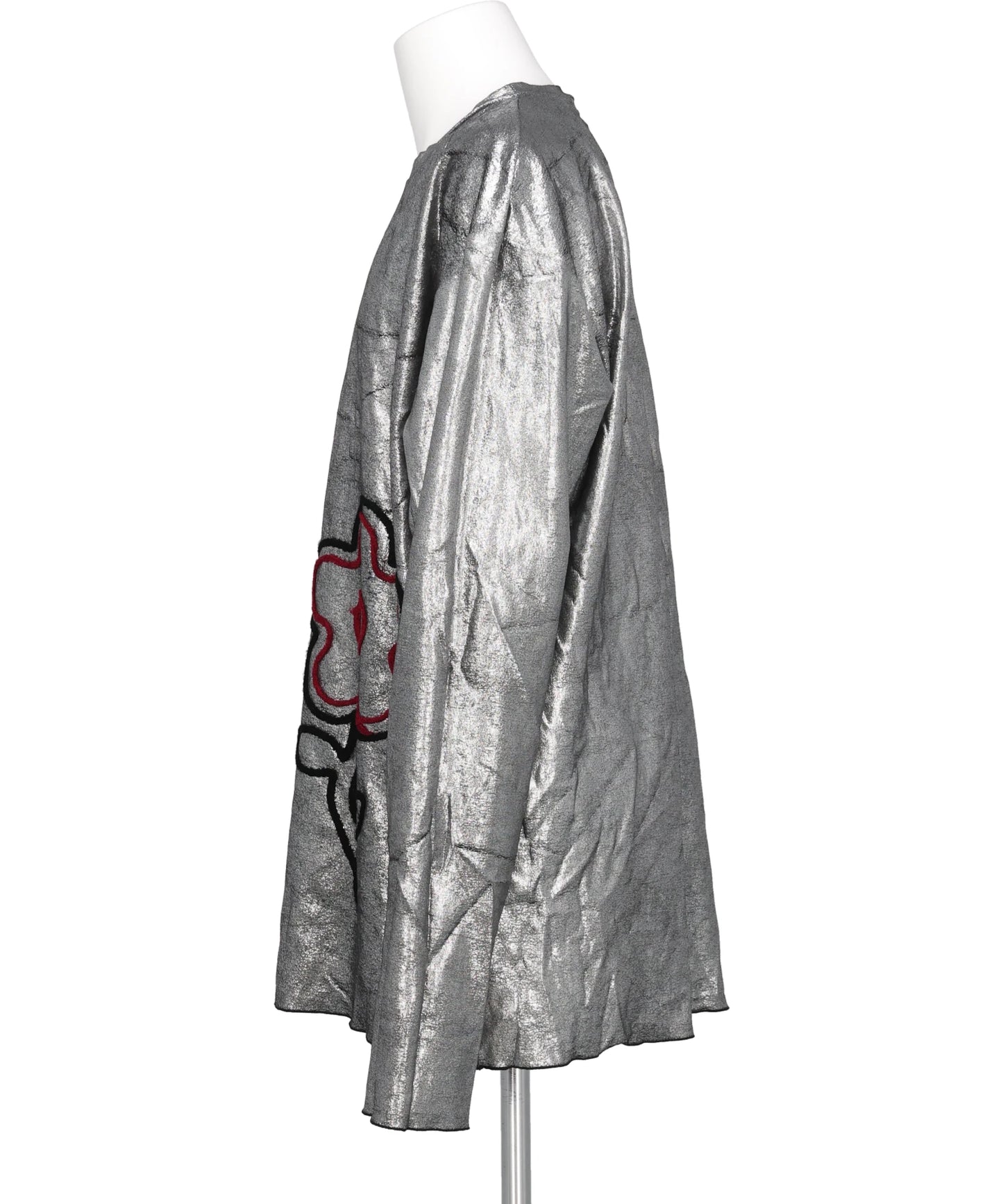 FLOWER CORD EMBROIDERY VELOUR L/S TEE