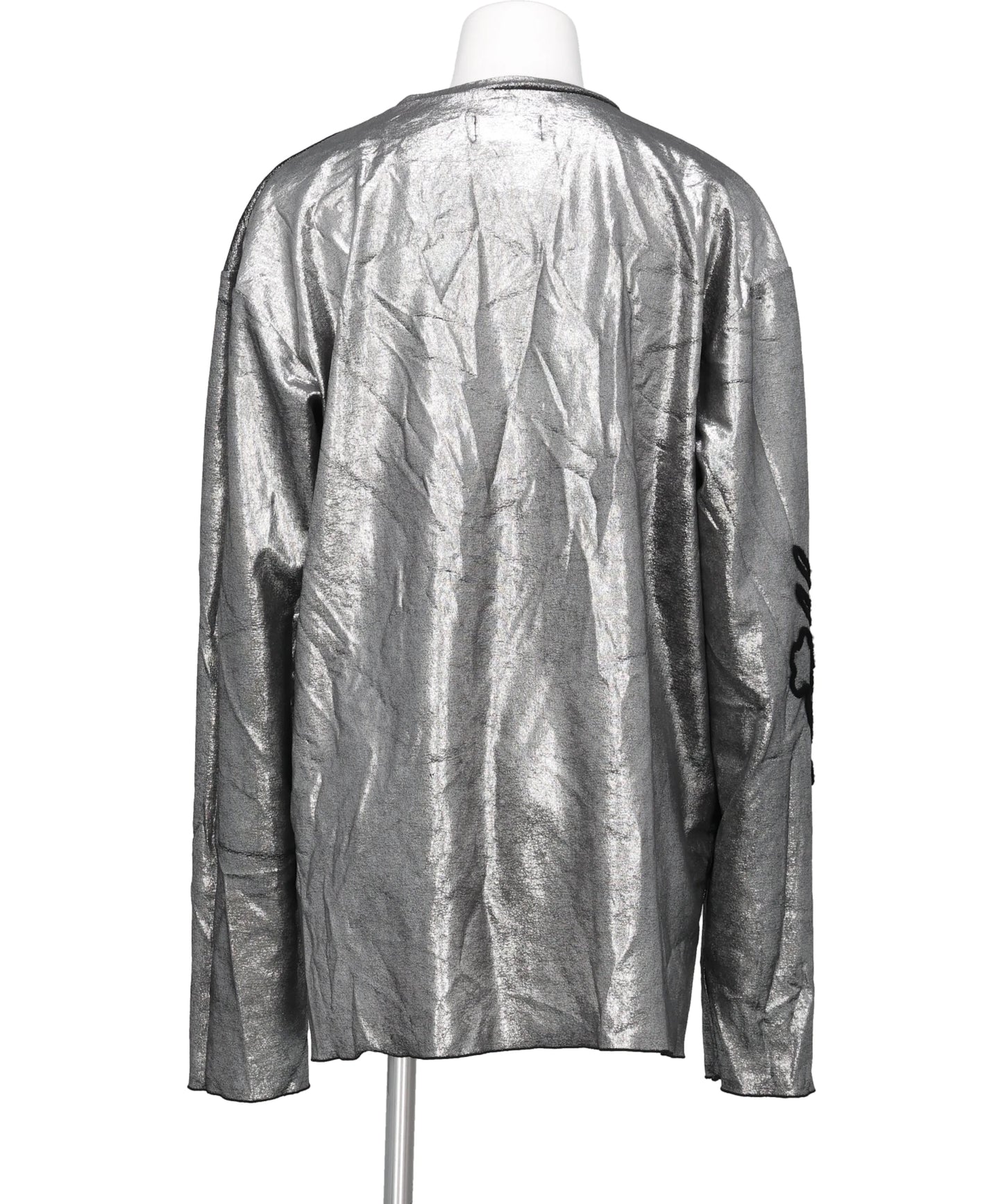 FLOWER CORD EMBROIDERY VELOUR L/S TEE